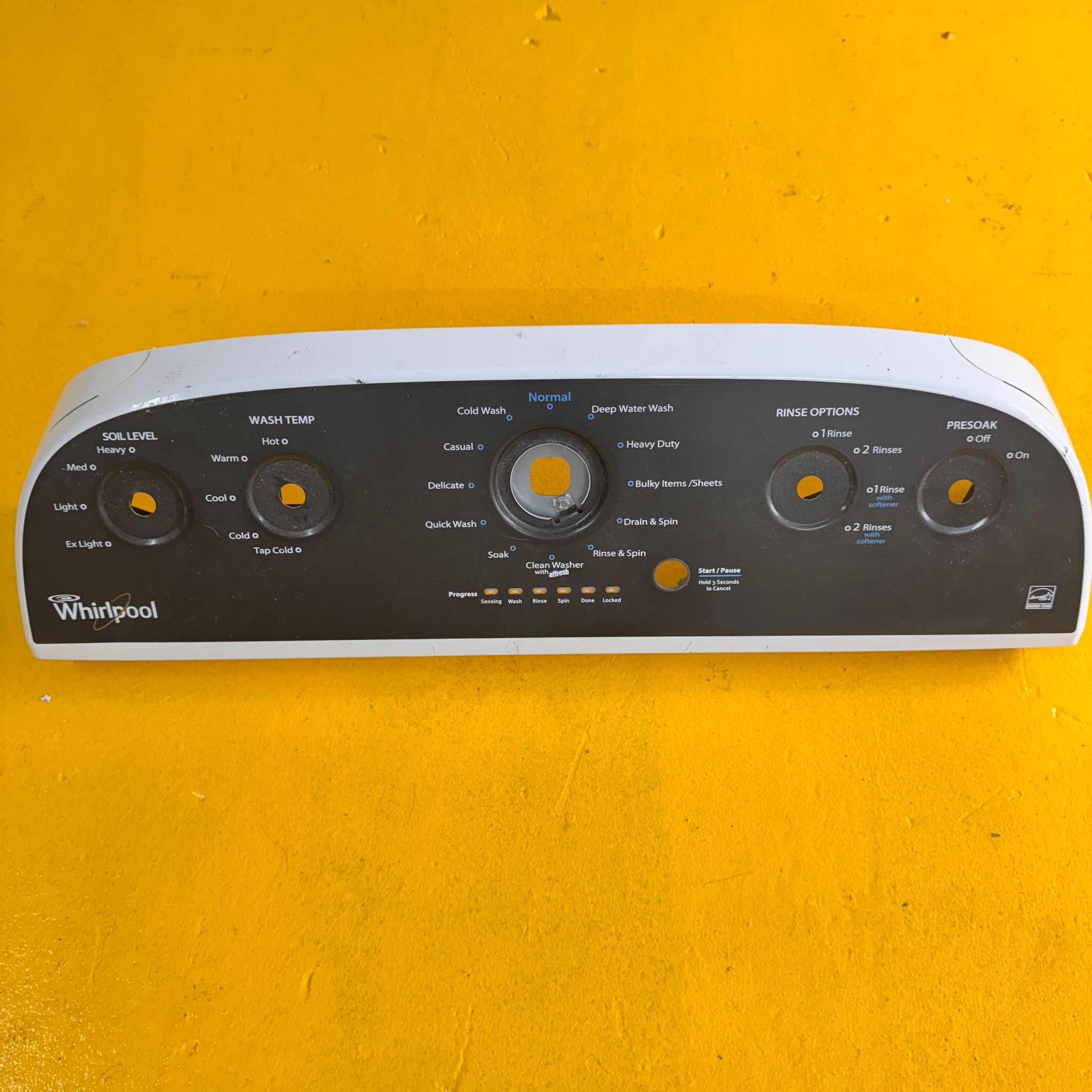 Whirlpool Washer Control Panel WPW10468412 Whirlpool Washer Control Panel WPW10468412